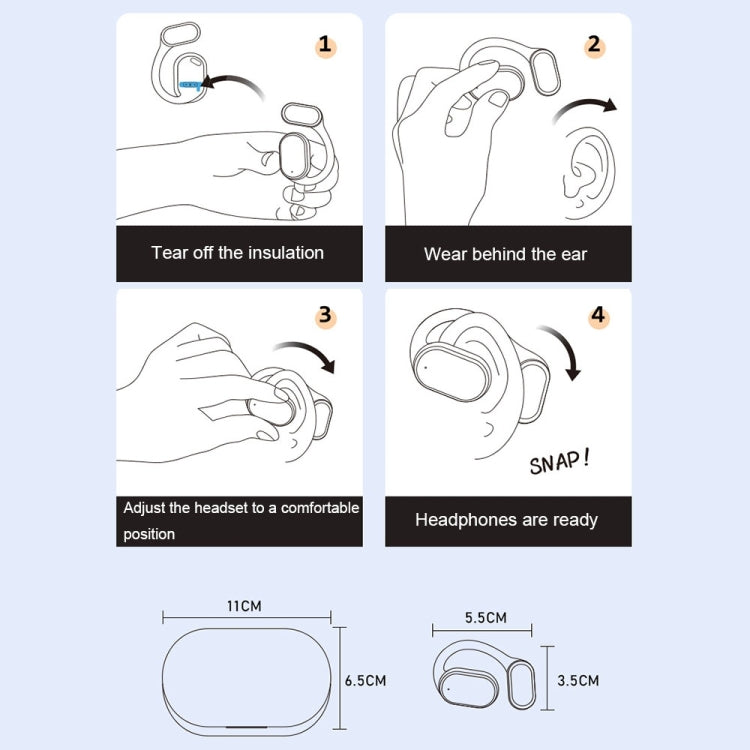 Écouteurs Bluetooth sans fil à conduction aérienne, affichage numérique LED, réduction du bruit, pour le sport, XG33